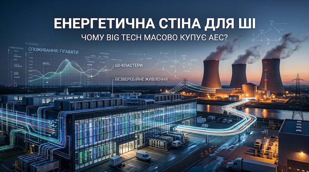 Енергетична стіна для ШІ: Чому Big Tech масово купує АЕС і куди інвестувати, поки не згасло світло